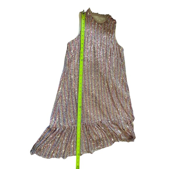 Julia Jordan Multicolor Sequin Shift Dress Sz 8 Event Paty NYE Coquette - Picture 2 of 13